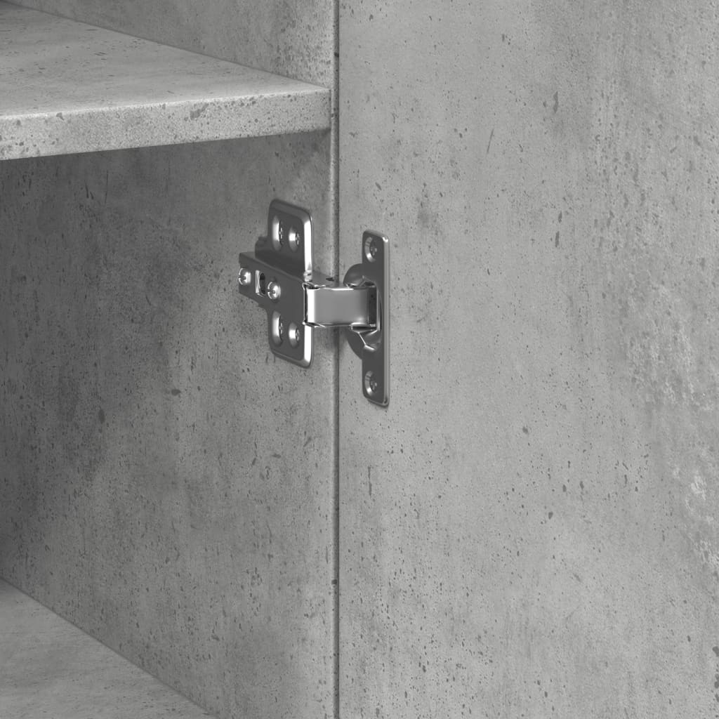 Highboard Concrete Grey 30x42.5x185 cm Engineered Wood